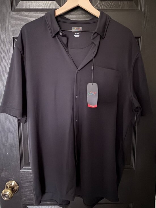 Greg Norman Collection Other - NWT Mens Greg Norman Golf Polo Shirt Black with Logo Extra Large